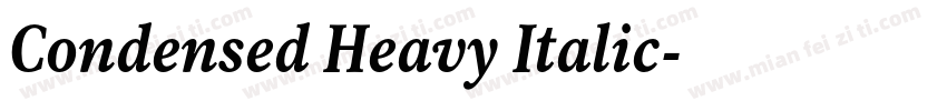 Condensed Heavy Italic字体转换